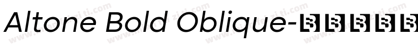 Altone Bold Oblique字体转换